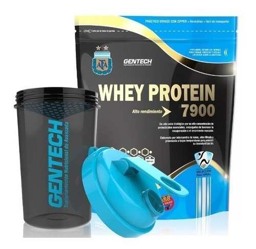 3 Whey Protein 7900 1kg Shaker Gratis Sin Tacc Gentech