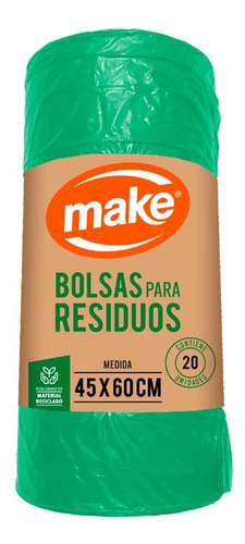 Bolsas Residuos Plegadas En Rollo 20 Uni Make 45x60