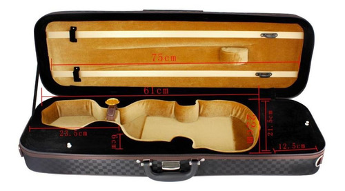 Imagen 7 de 7 de Estuche Para Violín Profesional De Tamaño Completo, 4/4,