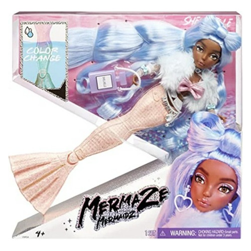 Muñeca Sirena Mermaze Mermaidz Shellnelle, Cambia De Color