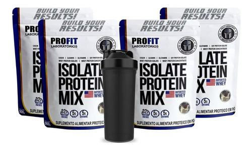 Combo 4x Whey Isolate Protein Isolado Mix 900g + Coq Sabor 2morango/2chocolate