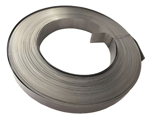 Fita De Aço Para Poste Inox 430 0,5mmx 3/4 Rolo Com 25 Mts