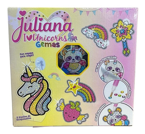 Juliana I Love Unicornio Gemas De Colores Lny Jul050