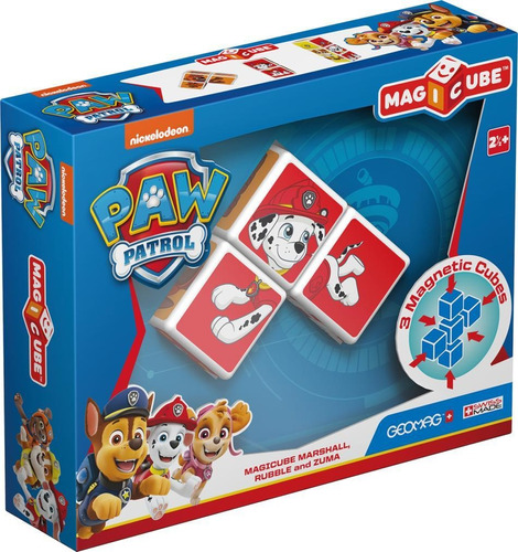 Cubos Magnéticos Magicube Paw Patrol - Marshall, Rubble Y Zu