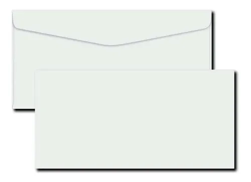Sobre de correo normal para cartas de oficina, 114 x 229, con 1000 unidades, color blanco COF 020