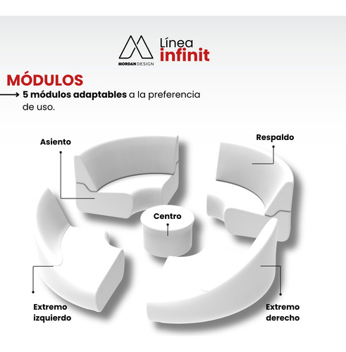Camastro Modular Mordan Design Blanco
