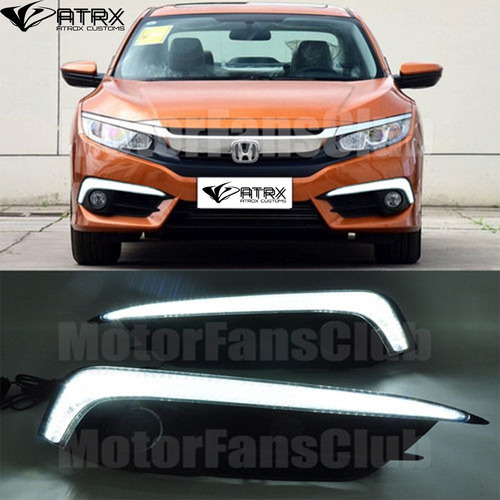 Biseles Niebla Led Drl L Honda Civic 2016 2017 2018 Garantía