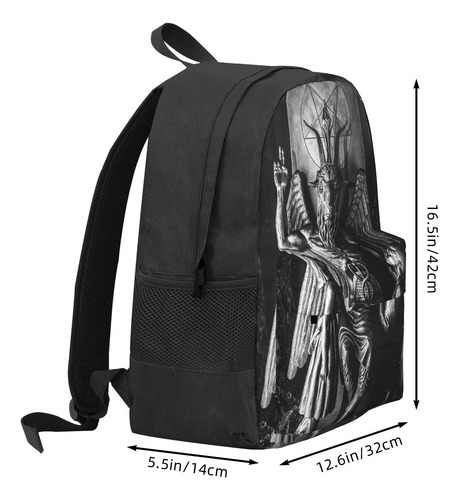 Mochila Baphomet Satanic Goat Para Mujer Con Estampado 3d Tr
