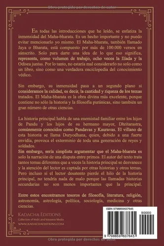 Maha-bharata Adi Parva (español) Vol. 1 De 4: Verso Por Ver