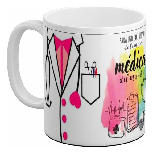 Taza Ceramica Personalizada Medico Medica Nro 3c