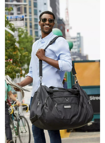Bolsa De Viaje Swiss Tech Excursion Azul De 24 Maleta 24x15 Color Negra Negra