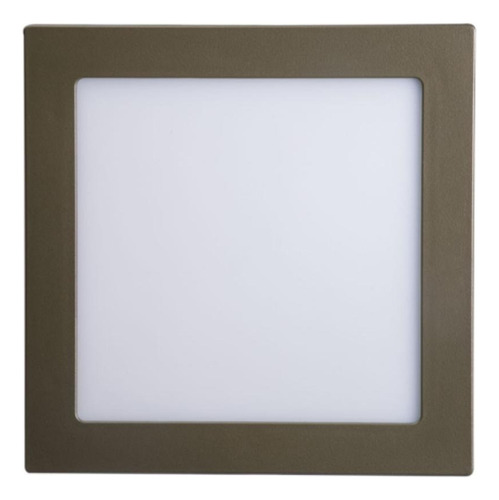 Luminaria 36w Chumbo Cinza Led Embutido 40cm 2300lm Neutro 110v/220v