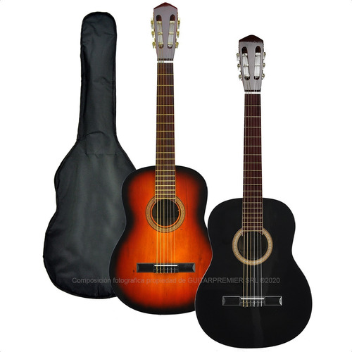 Guitarra Acustica Cuerdas Nylon Criolla +funda +pua Colores