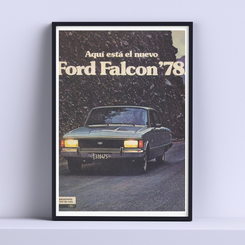 Cuadro Ford Falcon 1978 Publicidad 30x40 Cm Listo P Colgar