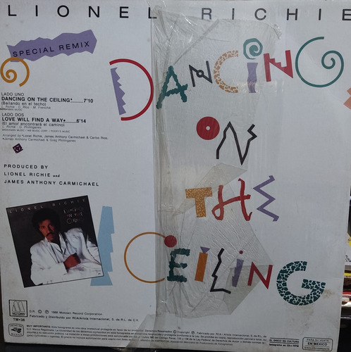 Lp Vinyl Lionel Richie - Dancing On The Ceiling (Usado)