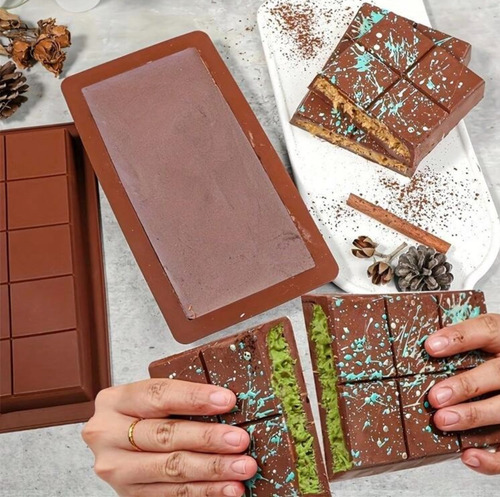 Molde Silicon Chocolate Tableta Profunda Dubai Barra Tableta Profunda Dubai