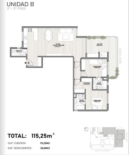 Departamento En Villa Devoto, Nueva York 3500 Semi Piso 3 Ambientes 115.25m2