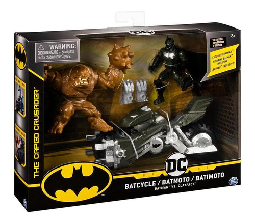 Dc Batimoto Vehiculo  + Figuras Batman Y Clayface