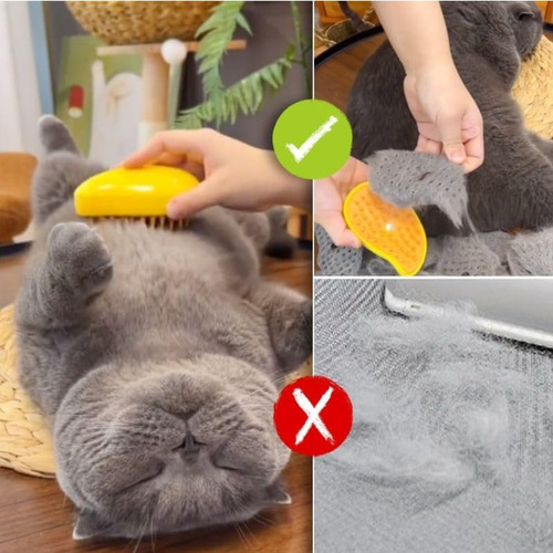 3 In 1 Depilación Cepillo Masaje Vapor Gatos/perros Mascota