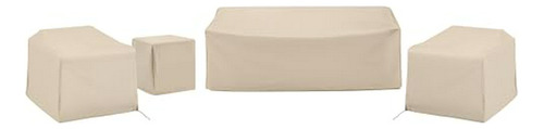 Cubiertas Muebles Exterior Resistente, 4 Piezas, Beige.