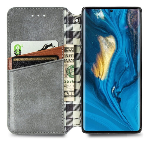 Funda Con Patrón De Cuadrícula 3d Para Zte Axon/nubia