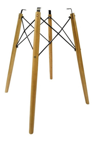Imagem 1 de 4 de Pe Palito Madeira Eiffel 75cm Charles Eames Base Para Mesa
