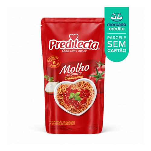 Imagem 3 de 4 de Molho De Tomate Tradicional 340g Predilecta
