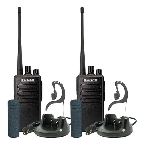 2 Radios Uhf Pro1000 16 Canales Compatible Kenwood Motorola