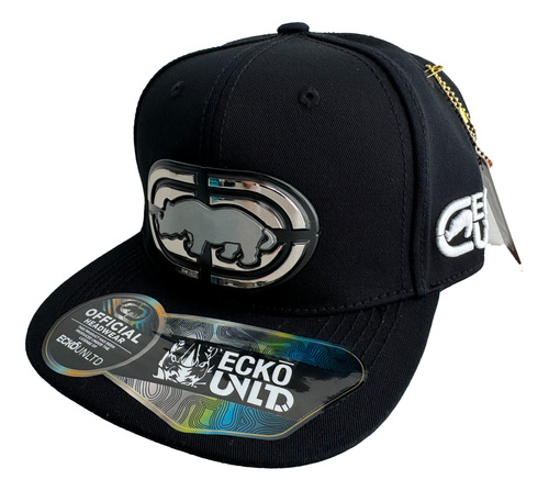 Gorra Plana Ecko Original 24 Placa Metalica Algodon Platin