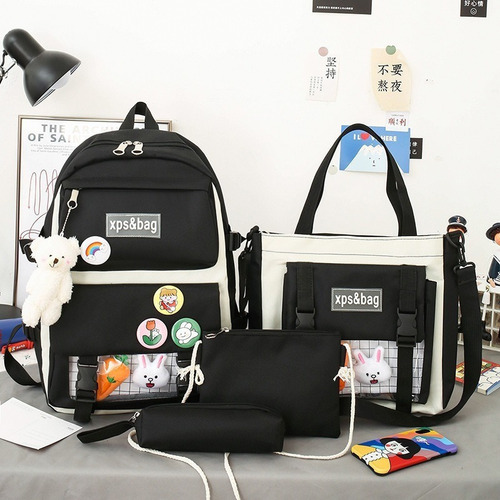 A Mochila Kawaii Lindo Estudiante De Gran Capacidad
