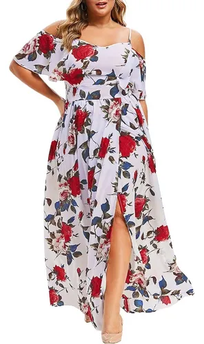 Vestido largo para gordita sale