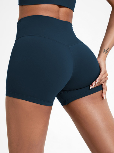 Shorts Deportivos Mujer Licra Corte Alto Ajuste Perfecto Gym