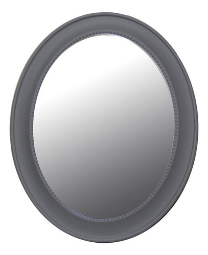 Espejo Ovalado Plástico (ep69812) Color Del Marco Gris/beige