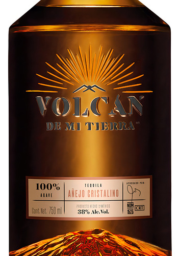 Pack De 2 Tequila Volcán De Mi Tierra Añejo Cristalino Lumin
