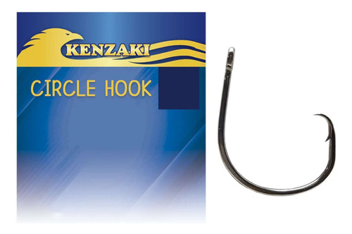 Anzol Kenzaki Pescaria Circle Hook N°4/0 C/ 10un Aço Carbono