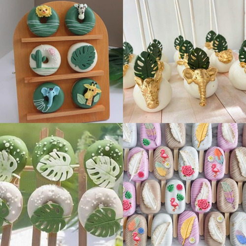 Molde De Silicona Para Fondant De Animales De Safari
