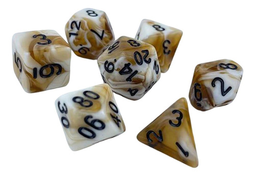 7x Juego De Dados Poliédricos D6 D4 D8 D10 D12 D20 Juego De