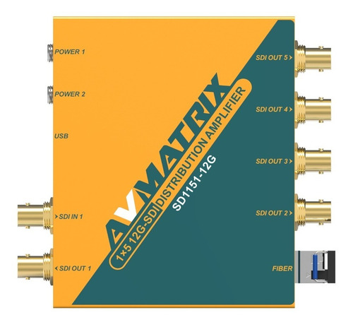 Avmatrix Splitter/distribuidor 1x5 12g/hd/sdi Re-clocking