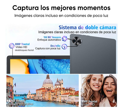Tablet Xiaom Black Shark Pad 6, 11'' FHD pantalla, 90 Hz, tablet con sim card 8GB RAM, 256GB ROM, Android 14 con cámara 16 MP y 8 MP Color Gris