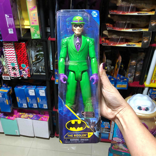 Muñeco Dc Comics Acertijo The Riddler Batman Bat Tech 30 Cm