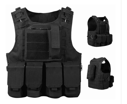 Chaleco Táctico Airsoft Cs Con Funda Para Cargador