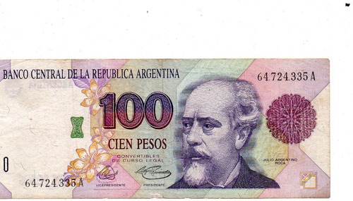 Billete De 100 Pesos Convertible 1° Diseño, Bot.3073, Mira!!