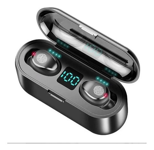 Imagen 1 de 2 de Auriculares Bluetooth F9 Tws Earpods Powerbank Ade Ramos