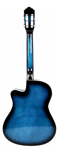 Guitarra Vce217 Ncbl Classic de acero eléctrico azul y negro, material del dedo: madera, guía manual: mano derecha