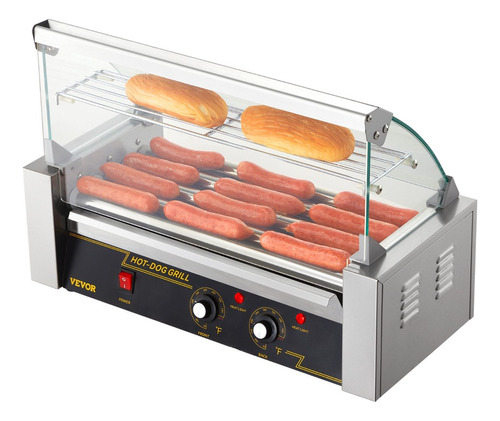 Maquina Coccion Salchicha Parrilla Hotdog Vitrina 12 Hotdogs