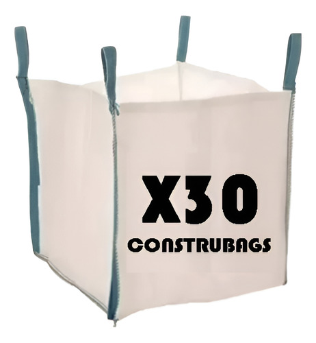 Bolson Corralon Big Bag Blanco Nuevo Liso 90x90x85 Pack X 30