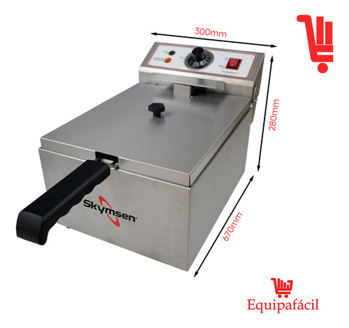 Fritadeira Elétrica 5 Litros Profissional Aço Inox 3300w