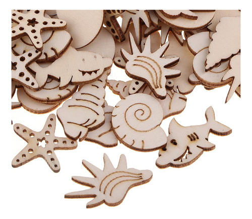 Imagen 7 de 10 de Colgantes De Madera Decoración Bricolaje Artesanía De