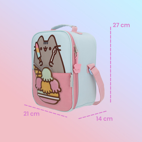 Lonchera Escolar Reforzada Pusheen Heladito Edición Limitada