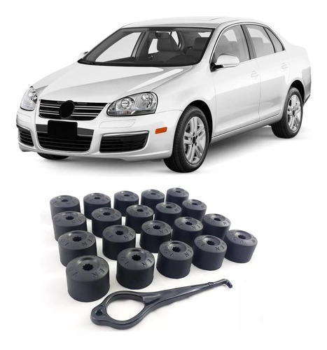 Kit 20 Capa Tampa + Chave Parafuso Vw Jetta 2006 A 2010